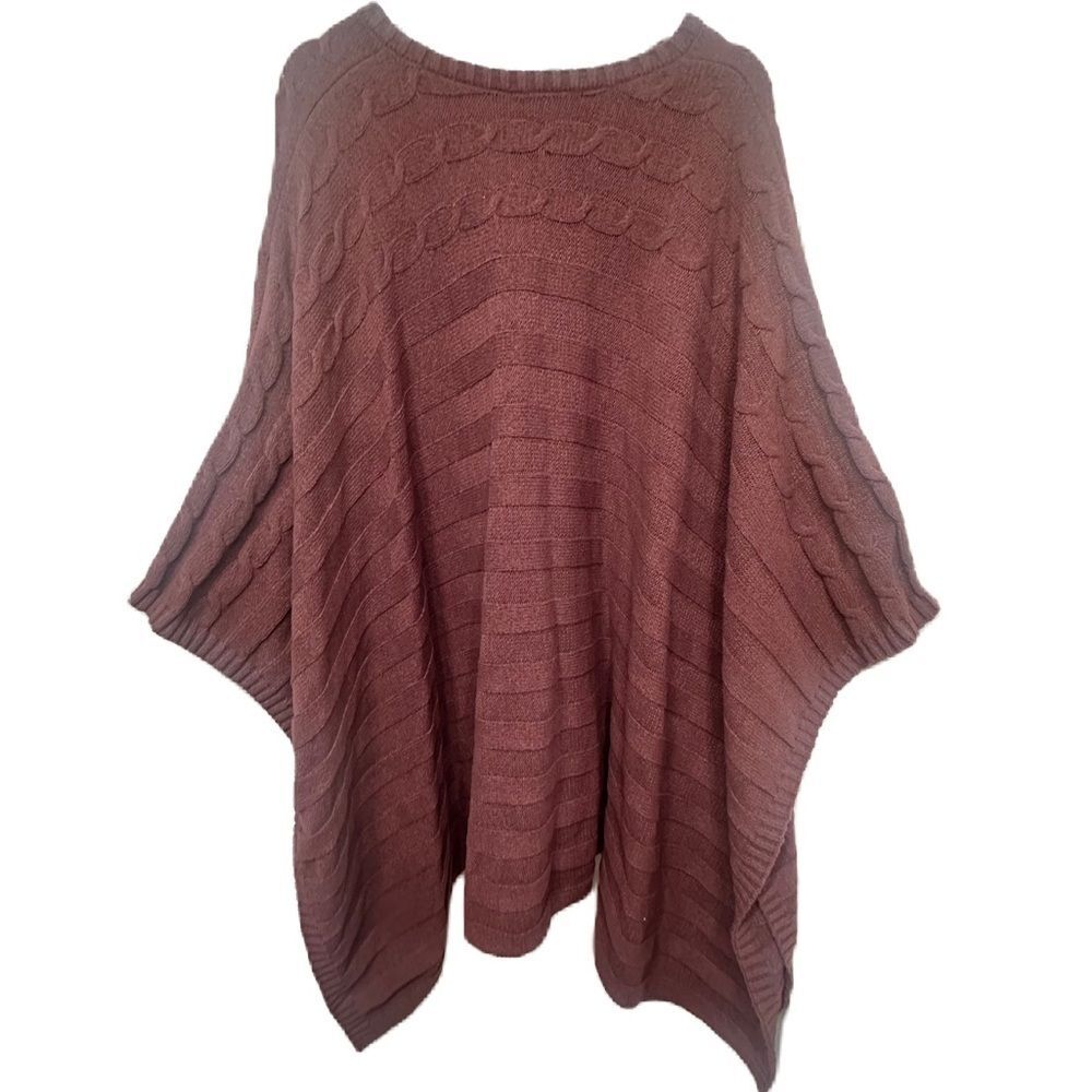 Lisa Rinna Collection Cable Knit Poncho Size M/L‎ - Picture 9 of 11
